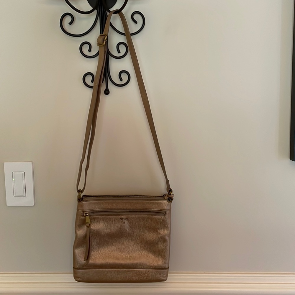 Fossil crossbody purse gold